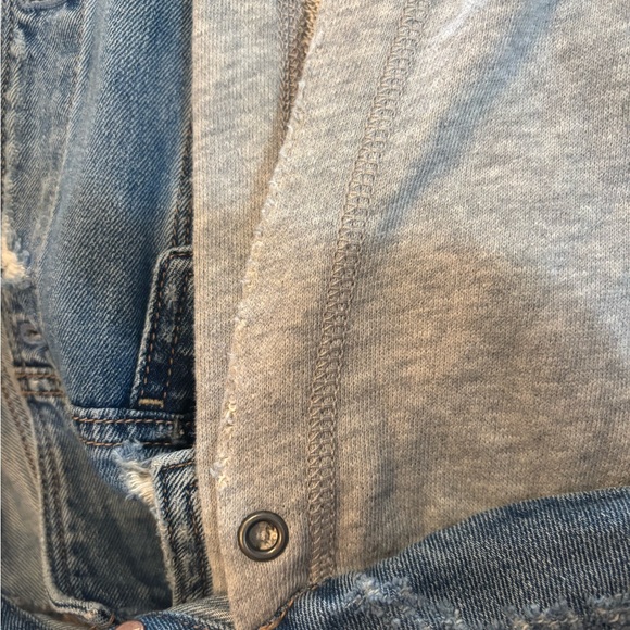 American Eagle Outfitters Denim and Gray Distressed Jacket - Picture 9 of 10